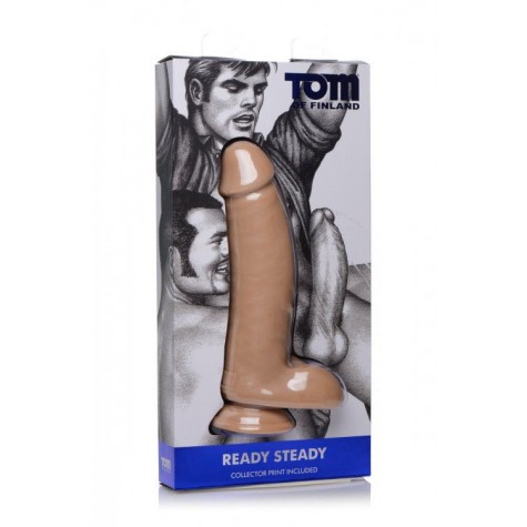 Большой гладкий фаллоимитатор Ready Steady Realistic Dildo - 26 см.