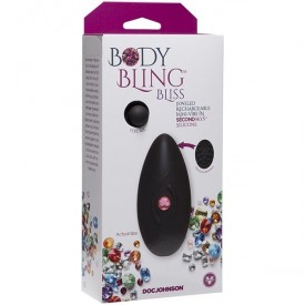 Черная рельефная вкладка в трусики Body Bling Bliss Rechargeable Mini-Vibe