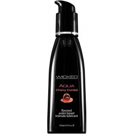 Лубрикант WICKED AQUA Cherry Cordial с ароматом вишневого ликера - 120 мл.